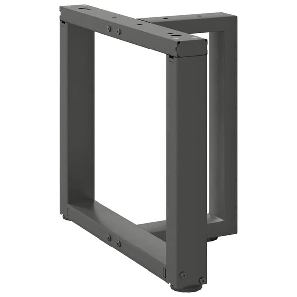 vidaXL Couchtischbeine T-Form 2 Stk. Anthrazit 50x25x(42-43) cm Stahl