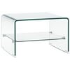 vidaXL Couchtisch Transparent 50&times;45&times;33 cm Hartglas
