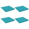vidaXL Sitzkissen SOEST 4 stk. 100 % Polyester T&uuml;rkis 60 x 60 x 5 cm