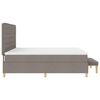 vidaXL Boxspringbett mit Matratze Taupe 200 x 200 cm Stoff