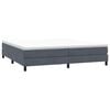 vidaXL Boxspringbett mit Matratze Dunkelgrau 180x220 cm Samt