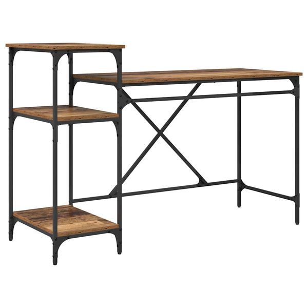 vidaXL Schreibtisch Altholz 135 x 50 x 90 cm Holzwerkstoff