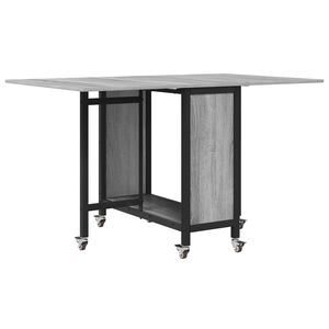 vidaXL Faltbarer Esstisch mit Rollen 130 x 80 x 76,5 cm Stahl PB