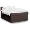 vidaXL Boxspringbett mit Matratze Dunkelbraun 140x190 cm Stoff