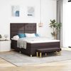 vidaXL Boxspringbett mit Matratze Dunkelbraun 140 x 190 cm Stoff