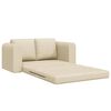 vidaXL Schlafsofa 60cm Creme Stoff