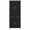 vidaXL Highboard Schwarz Eichen-Optik 69,5 x 34 x 180 cm Holzwerkstoff