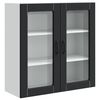 vidaXL K&uuml;chenschrank mit Regal Schwarz 80 x 31 x 80 cm Holzwerkstoff