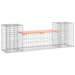 vidaXL Gartenbank aus Gabionen 183x41x60,5 cm Massivholz Douglasie