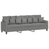 vidaXL 3-Sitzer-Sofa Dunkelgrau 210 cm Stoff