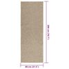 vidaXL Teppich ZIZUR Beige 80x200 cm Jute-Optik Indoor und Outdoor
