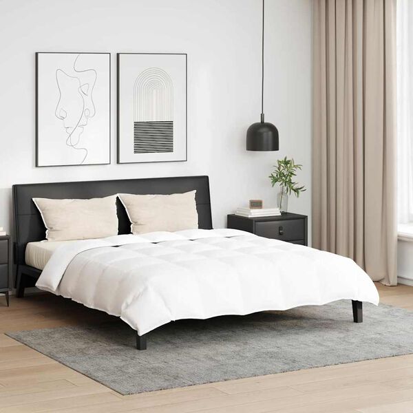 vidaXL Bettdecken Set mit Kissen 3 pcs Weiß Daunenfeder