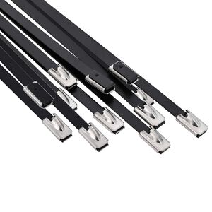 vidaXL Kabelbinder 12 stk. 4,6 x 200 mm Schwarz