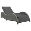 vidaXL Sonnenliege mit Auflage Poly Rattan Anthrazit