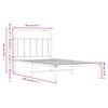 vidaXL Bettgestell mit Kopfteil Metall Weiß 100x200 cm