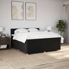 vidaXL Boxspringbett mit Matratze Schwarz 200x200 cm Stoff