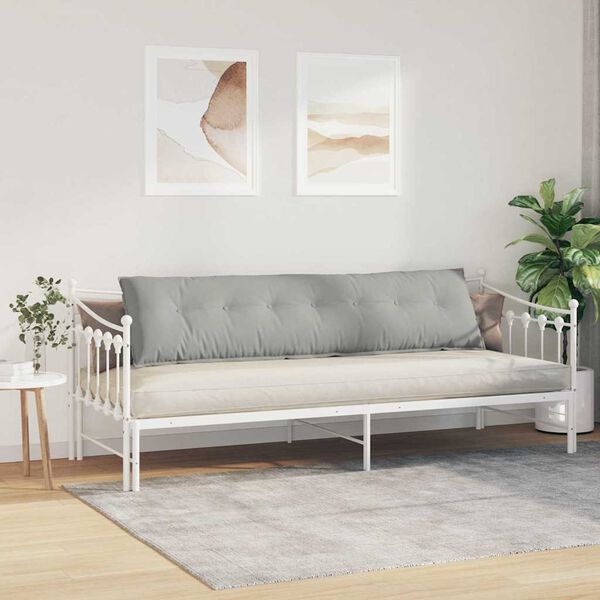 vidaXL R&uuml;ckenkissen Hellgrau 200 x 50 cm Mikrofaserstoff