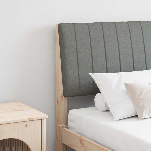 vidaXL Gepolstertes Kopfteil Dunkelgrau 150 cm Massives Kiefernholz