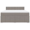 vidaXL Boxspringbett mit Matratze Taupe 180x200 cm Stoff
