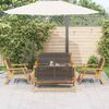 vidaXL Gartenst&uuml;hle mit Tisch 5 pcs Grau Massivholz Akazie