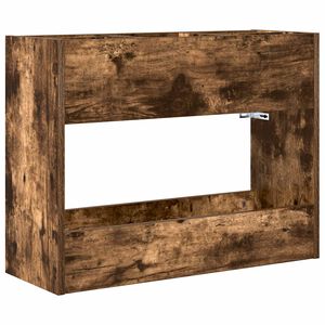 vidaXL Sonnenschirmhalter Ger&auml;ucherte Eiche 65 x 24 x 50 cm