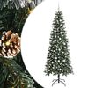 vidaXL K&uuml;nstlicher Weihnachtsbaum Gr&uuml;n 210 cm PVC, Plastik und Stahl