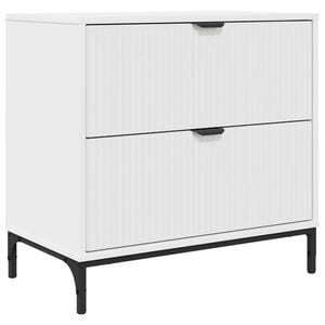 vidaXL Nachttisch mit Schubladen Wei&szlig; 63,5 x 36 x 61 cm Holzwerkstoff