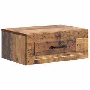 vidaXL Wandmontierter Nachttisch Altholz 49 x 34,5 x 20 cm