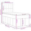 vidaXL Boxspringbett mit Matratze Taupe 80x200 cm Stoff