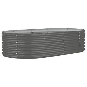 vidaXL Hochbeet Verzinkter Stahl 152x80x36 cm Grau