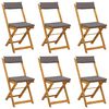 vidaXL Au&szlig;en Bistro-St&uuml;hle 6 pcs Dunkelgrau 40 x 53 x 80 cm