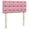 vidaXL Boxspringbett mit Matratze Rosa 90x200 cm Samt