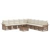vidaXL Gartensofa-set 10 pcs Beige Poly-Rattan