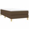 vidaXL Boxspringbett mit Matratze Dunkelbraun 80x200 cm Stoff