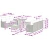 vidaXL Gartensofa-set mit Kissen 9 pcs Grau Poly-Rattan