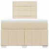 vidaXL Boxspringbett mit Matratze Creme 120x190 cm Stoff