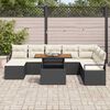 vidaXL Garten-Sofa-Set mit Kissen 9 pcs Schwarz und Creme