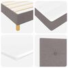 vidaXL Boxspringbett mit Matratze Taupe 180 x 200 cm Stoff