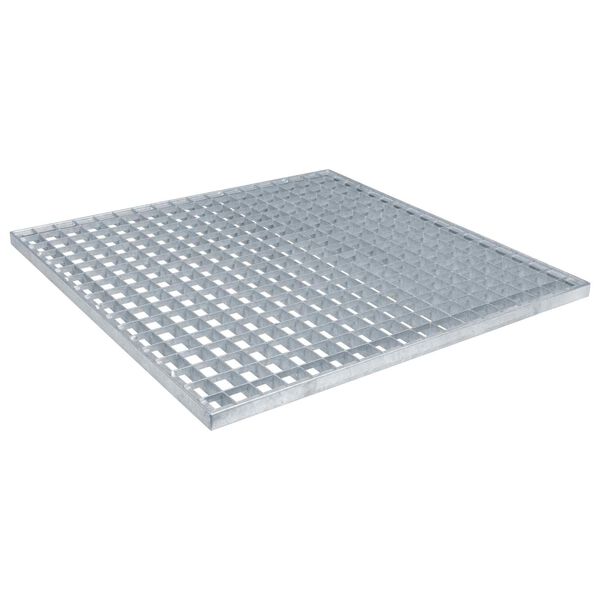 vidaXL Gitter Silber 60 x 60 x 2 cm Feuerverzinkter Stahl