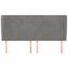vidaXL Kopfteil mit Ohren Hellgrau 163x23x118/128 cm Samt