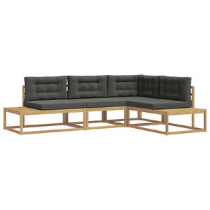 vidaXL Outdoor-Sofagarnitur Wei&szlig; 277,5 x 198,5 x 73 cm Polyester
