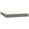vidaXL Boxspringbett mit Matratze Taupe 140x190 cm Stoff