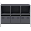 vidaXL Sideboard Anthrazit 101,5x39x73,5 cm Kaltgewalzter Stahl