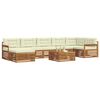 vidaXL Sofagarnituren 8 pcs Natur und Creme Massivholz Akazie