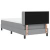 vidaXL Boxspringbett mit Matratze Hellgrau 200 x 90 cm Polyester