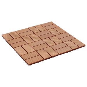 vidaXL Terrassenfliese 22 stk. Teak 30 x 30 cm WPC