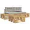 vidaXL 4 stk. Outdoor-Sofagarnitur Polyester Wei&szlig;