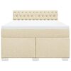 vidaXL Boxspringbett mit Matratze Creme 140x200 cm Stoff
