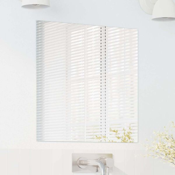 vidaXL Wandspiegel Quadratisch 50 x 50 cm Geh&auml;rtetes Glas