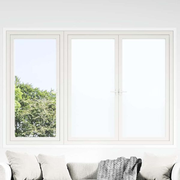 vidaXL Fensterfolien 5 Stk. Statisch Matt Wei&szlig; PVC